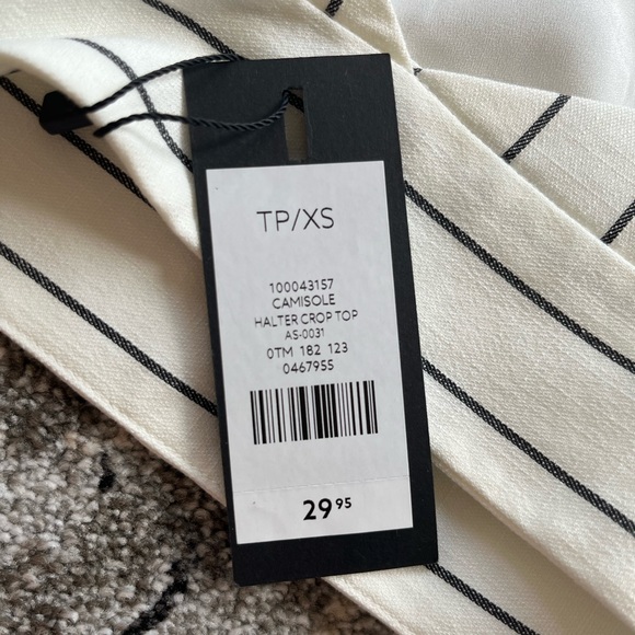 Dynamite Cropped Halter Striped Top - Picture 5 of 8